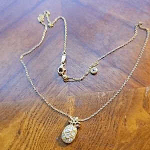 Gold Pineapple Pendant Necklace